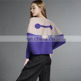 New Fashion Color Block Pleated Design Women Cloak Style Coat thumbnail-3