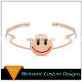 High Quantity Simple Rose Gold Emoji Bracelet Bangle Designs for Sale