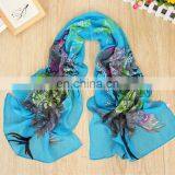 Fashion Girls' Silk Solid Long Cheap Chiffon Scarf thumbnail-5