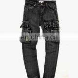 DiZNEW OEM High Quality USA Streetwear Black Denim Jeans For Men thumbnail-2