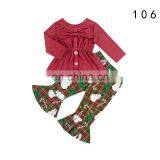 Suede Shirt And Bell Bottoms Kids Boutique Clothing Baby Girls' Clothing Sets thumbnail-3