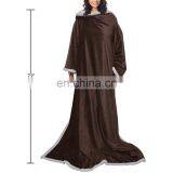 Supersoft Wearable Warm Plush Snuggie Fleece Blanket With Sleeves thumbnail-2