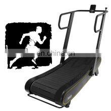 Curved Treadmill & Air Runner Manual Resistance Treadmill With Monitor Best Price Guarantee Gym Fitness Equipment thumbnail-5