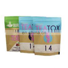 Customized Printing Standing Up Pouches Food Packaging Zipper Bags With Window Brown Paper Bag Kraft thumbnail-1
