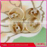 2 Holes Brown Plastic Resin Button With Custom Made Logo thumbnail-1