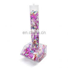 Sweets Retail Store Tall Tube Custom Acrylic Candy Dispenser With Boots