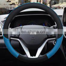 2021 New Leather Car Steering Wheel Cover Suitable for Hyundai I30 Kona I10 I35 Accessories Steering Wheel Cover thumbnail-1
