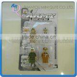 Mini Qute 4pcs/lot Intellect Boy Collection Models Army Guard War Action Figure Plastic Building Block Educational Toy NO.22792B