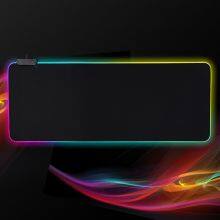 OEM custom printing glowing LED lighting large size keyboard computer laptop gaming RGB Mouse Pad