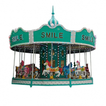 Amusement Rides Mechanical Indoor Chinese Green Carousel Ride For Kids Equipment thumbnail-1