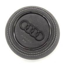 For Audi A4 B9 Alcantara Leather Steering Wheel Airbag Cover Trim Cover White/Black/Red Stitching thumbnail-3
