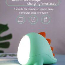 3 Brightness Levels 2 Portable Color Changing Cute Lamp Silicone Baby Rechargeable Dinosaur Led Night Light Kids/Children/Girls thumbnail-3