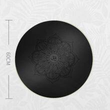 Premium PU and Natural Rubber Round Yoga Mat With Cushion Support thumbnail-1