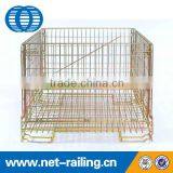 Large Warehouse Foldable Steel Stacking Wire Mesh Container