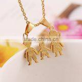 2016 New Stainless Steel Family Gift Items Mother Father Baby Necklace thumbnail-4
