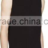 Wholesale Plain Black Cotton Round Neck Tank Top 2015 thumbnail-2