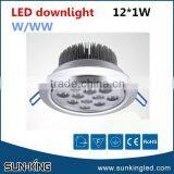 Top Quality Bridgelux Non-dimmable/dimmable 30w Led Down Light , 220v Led Ceiling Light Spotlight 24w 21w 18w 15w 12w 9w 7w 5w
