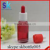 30ml e Liquid Glass Bottle Red Glass Dropper Bottle With Golden Cap thumbnail-1