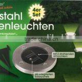 Solar Ground Light 4-Pack, for Garden Landscape Lighting, Pathway, Stairway