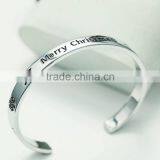 Merry Christmas Engraved Cuff Bracelet thumbnail-3