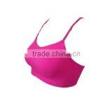 Fashionable Neon Color Sexy With Adjustable Crossed Straps Ladies Sports Bra thumbnail-2