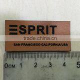 Faux Leather With Embroidery Logo for Garment