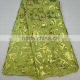 2015 Summer Newest Lime Green Lace Fabric Korea Silk With Sequins thumbnail-1