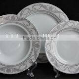 Luxury Fine Silver Decal Dinnerware Set