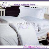 250TC White Jacquard Hotel Bed Linens With Water Wave Pattern for 4-star Luxurious Hotels thumbnail-1
