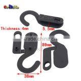 89*38mm Black Plastic Foldable Snap Hook Backpack Strap Buckle #FLC252-B thumbnail-1