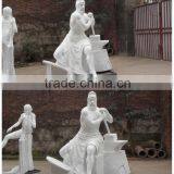 Western Style Figure Hand-carved Polished Decorative Fiberglass Wall Sculpture