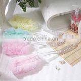2013 Newest Promotional Multicolor Body Rubbing Ball PE Mesh Bath Sponge With Handle,bath Brush thumbnail-1