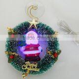 Premium 5" USB Merry Chirstmas Glowing LED Santa Clause Wreath With Suction Cup
