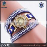 2016 New Arrival Luxury Lady Gold Watch Women Diamond Leather Strap Wristwatches Women Bracelet Watch Ladies Wrist Watch Female