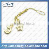 Fashion 3D Flower l Brass Gold Custom Meta Mobile Phone Strap thumbnail-4