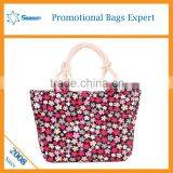 Custom Flowers Promotional Canvas Tote Shopping Cotton Canvas Bag thumbnail-5