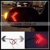 Hiding Style Car LED Side Mirror Guide Light Turn Signal Arrows Light 14 SMD LED Mirror Arrow Lights