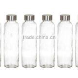 Glass Water Bottles 16 Oz, Stainless Steel Cap - Case of 6 thumbnail-2
