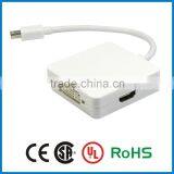 APBG High Quality Mini Displayport Male to Hdmi Dvi Vga Female Mini dp Displayport to Hdmi Dvi Vga 3 in 1 for Macbook thumbnail-2