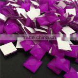 Hot Sale Opaque Purple Color Square Shape Loose Crystal Stone for Fashion Case Shaped Beads Exporter thumbnail-1