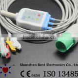 Nihon Kohden 11pin ECG Cable and Leadwires Grabber With 3 Leads, IEC