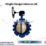 Cast Iron Single Through Stem Water, Gas Media With no Pin High Quality Lug Butterfly Valve thumbnail-1