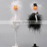 hot selling promotional ostrich feather fluffy bird pen