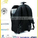 Black Color Two Compartment Travel Laptop Trolley Backpack thumbnail-2