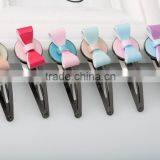 Solid Color Round Shape Hair Pins Little Girls Best Metal Hair Accessory Butterfly Free Sample Alloy Hair Clip thumbnail-1