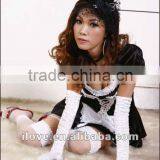 2015 Newest Sexy France Maid Costume With Lace and Big Bow Wholesale DY5447 thumbnail-1