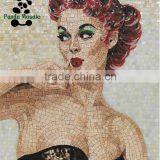 PP-GM02 Portrait Glass Wall Pattern Mural for Wall Sexy Lady Wall Decorate Mural thumbnail-5