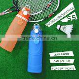 Use for Outdoors Travel Run Hiking Collapsible Silicone Water Bottle thumbnail-4