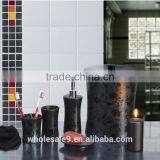 Resin Black Bathroom Sets 7pcs, Trash Can, Toothbrush Rack, Soap Dish, Candle Holder, thumbnail-1