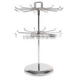2-Tier Metal Rotating Jewelry Organizer Tower Necklace Tree Bracelet Display Stand thumbnail-2